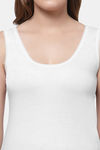 Floret Cotton Camisole (Pack of 2) - White Black — thumbnail 5